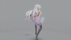 Mmd Brown Eyed Girls Sheer Dress See-through Heels Black Stockings