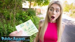 ”Blonde French Jogger Takes Huge Dick Publicly”