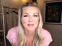 Sexy blonde milf goes solo with a red dildo