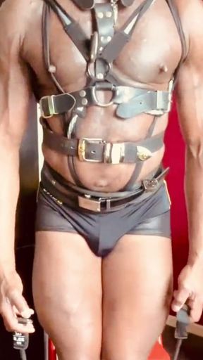Kinky Geared up Smoke & Home Workout Session