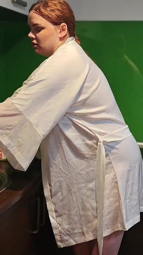 Femdom and Peeing, a Toilet Slave Eats Cereal with Urine and Swallows Urine