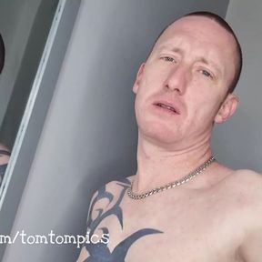 Ginger scally spunk on mirror