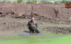 Mud Bath in Dark, Creamy Pond Mud