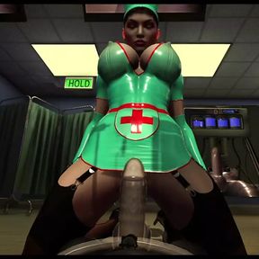 Citor3 3D VR Game latex nurses pump seamen with vacuum bed and pump