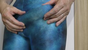 Blue Leggings Masturbation