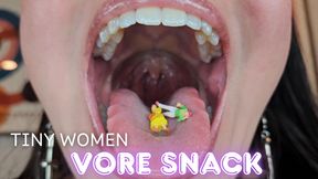 TINY WOMEN VORE SNACK - Giantess Countess Wednesday Voreing and Swallowing Women Whole MP4 1080p