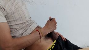 Young amateur MASTURBATES HIS COCK