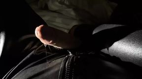 Sissy CD in PVC Leaks Precum Fucking Dildo