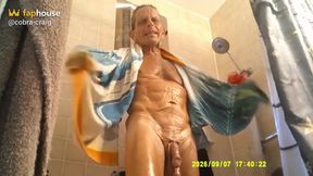 9-7-2026 Cobra Craigs 2nd Shower After Mowing the Yard. 64 and I Did More Than 4 20 Year Olds Today..