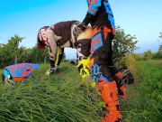 Outdoor Fuck with my BF in Fox MX Gear