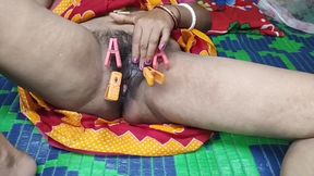My brother-in-law stuck Clips plastic in my pussy hair romantic hot nomita bhabhi