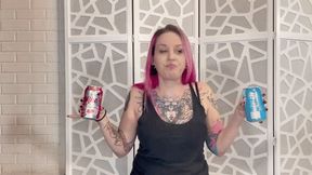 Lady Lazurus Burps double fisting soda HIDEF MOV