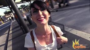 Petite Nerdy Babe Gets Fucked in a Stranger's Car During a Public Encounter
