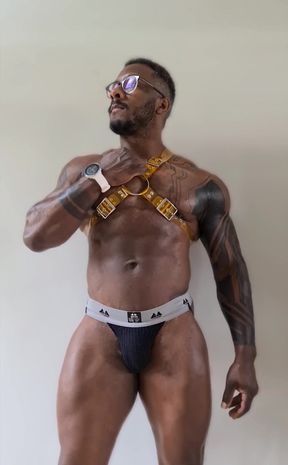 This New Harness Is Fire in Yellow From #stongpup on Instagram and Twitter.