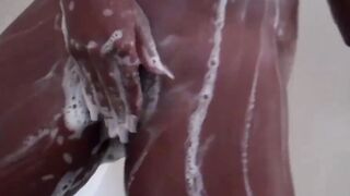Mature MILF Shower Fun - Old Lady Fingers Her Wet Pussy