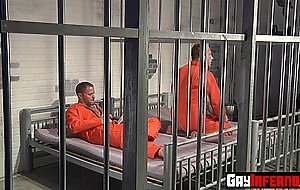 Young stud sticks his fingers inside his inmates hole