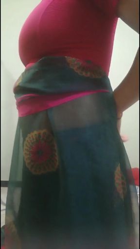 Desi Saree Undressing Tease - Full Nude Solo Play - Intense Orgasm - No Face - 4K