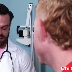 Doctor James Fox seduces hairy blond patient Bennett Anthon