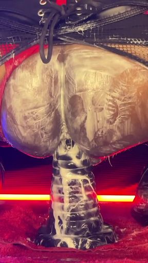 Bubble Butt Femboy Gapes Sloppy Hole - Creamy Dildo Ride