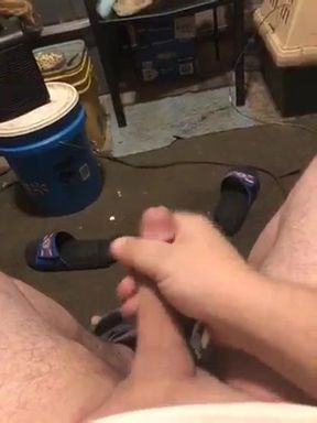 Solo stroking my cock