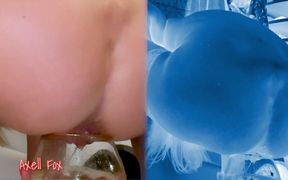 Sperm Drain 8. French MILF Drains Cum in Bathroom! X-ray Design.