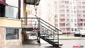 Tied up fitness model gets a throbbing anal smash and her backside is creampied in