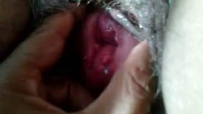 My wife's hairy pussy is disgusting but I love playing with her pussy