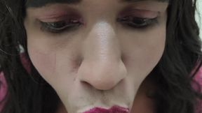 Nisha Priya Sissy Crossdresser From Bangalore Sucking Hot Sexy Big Dick with Deepthroat and Drink Sexy Hot Cum