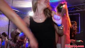 ”Party chick stuffing her beaver with her necklace”