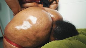 SSBBW Goddess Samia DESTROYS Tiny Slave with Sweaty Massive African Donkey Ass - Extreme Stinkface, Smothering & Twerking