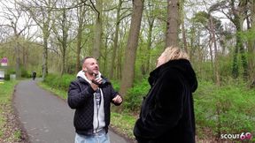 Big German Mature Woman Kathy Deep with Huge Natural Tits Pick up for Van Casting Fuck