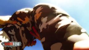 sheryl riviera in shiny spandex leggings gets fucked hard in the woods