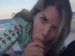 Ravishing blonde sucks a big dick and then rides it with fe