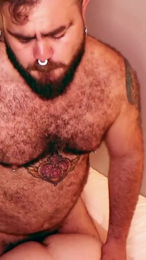 Hairy Ftm / Trans Man Gets Railed Bareback by Beefy Bear and Squirts Hard (part 2)