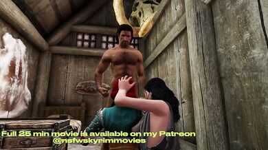 Dragonborn chokes on cum while the multiverse watches in 3D HD