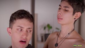 hot twink stian jara takes skinny twink magic c s big cock and swallows his cum load