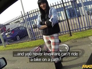 Fake Cop - Sexy Cyclist with Large Melons and Pleasing Booty Takes Large Load