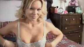 Awesome blonde model Dominika gets fucked in the doggy style