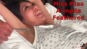 Miss Mia’s Armpits Feathered - Antickl Armpit Tickling Hairy Armpits With Feather Tickling