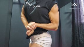 Sun-Kissed Power: Private Muscle Worship Session