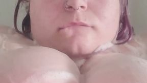 Soaping my tits for you