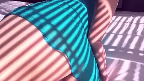 Close-up of Asian OLDER WOMAN's juicy hole and springing big tits