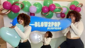 surprise with balloon