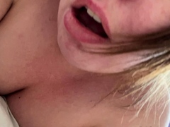 Amateur blonde masturbating on boat