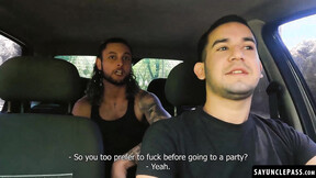 ”Leo Blue fucks his passenger Alexander Garcia before partying”