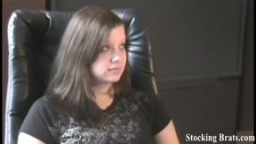 Do you like it when I slowly slide my pantyhose down my legs