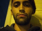 Jerking Off Outside Close Up Cum Almost Got Caught - Camilo Brown