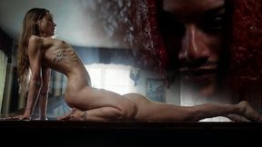 Petite Femdom Tiffany Tatum moans as she eats pussy and rides cock