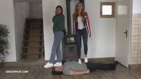 Mistresses Natasa and Tatjana love the trampling mp4