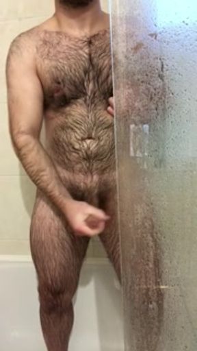 Edging in the shower with an explosive finish